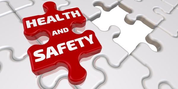 health and safety write on a jigsaw puzzle piece