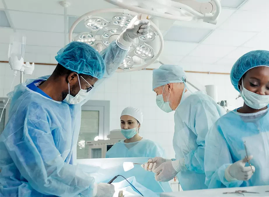 doctor performing surgery